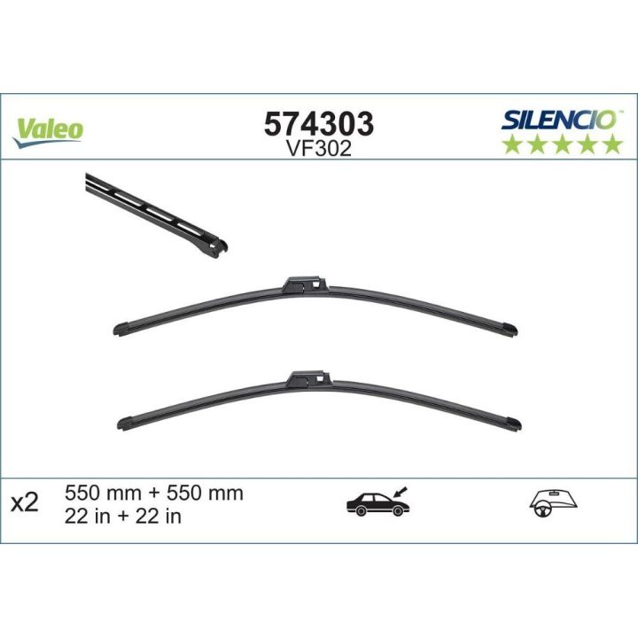 Silecek Süpürgesi Seti 550-550 MM Audi A6 İçin (2001-2007) - VALEO 574303