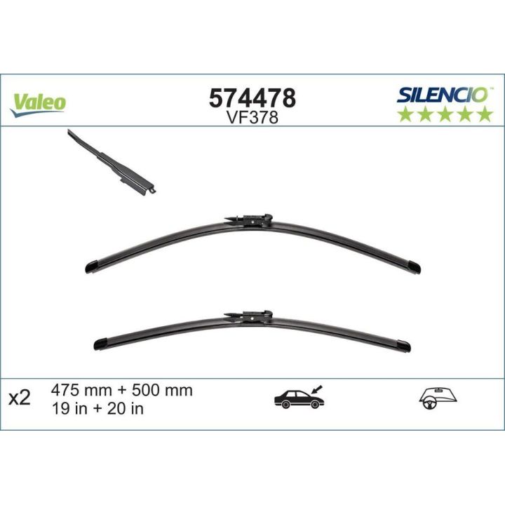 Silecek Süpürge Takımı Flat Blade XTRM Mini Countryman İçin (2010-) (475+500mm) - VALEO 574478