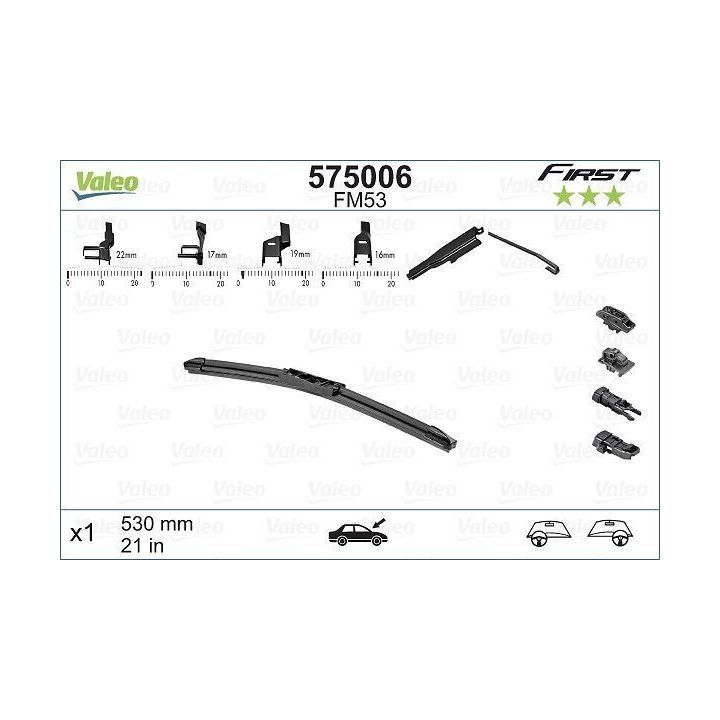 Valeo MultiConnect First Düz Tip Silecek Süpürgesi 530mm - VALEO 575006