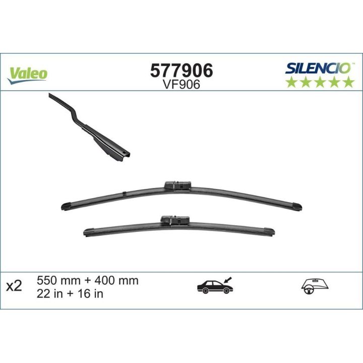 Silecek Süpürgesi Silencio X-TRM Flat Blade Ford EcoSport İçin (550+400 MM) - VALEO 577906