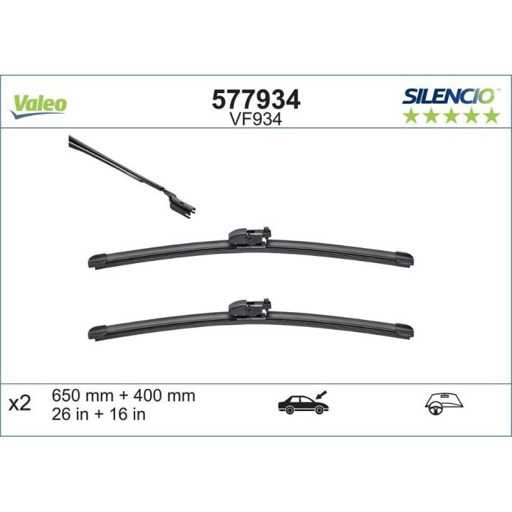Silecek Süpürgesi X-TRM Flat Blade Toyota CH-R, Lexus NX İçin (2014-) (650x400MM) - VALEO 577934