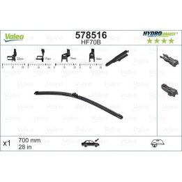 Ön Muz Tipi Silecek Süpürgesi 700 MM Hydroconnect Çoklu Bağlantı HF70B - VALEO 578516