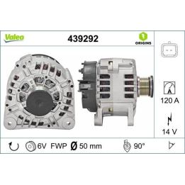 Alternatör 120A Renault Trafic Master II Opel Movano Vivaro (2000-) - VALEO 439292