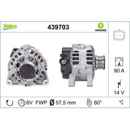 Alternatör Citroen Nemo Peugeot Bipper 1.4 HDI - VALEO 439703