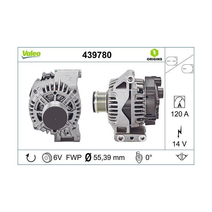 Alternatör Fiat Egea Fiorino Doblo Grande Punto Qubo Lancia 1.3 MJET (2010-) - VALEO 439780