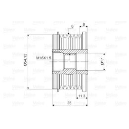 Alternatör Kasnağı 6 Kanallı PSA 2.0 HDi İçin - VALEO 588003