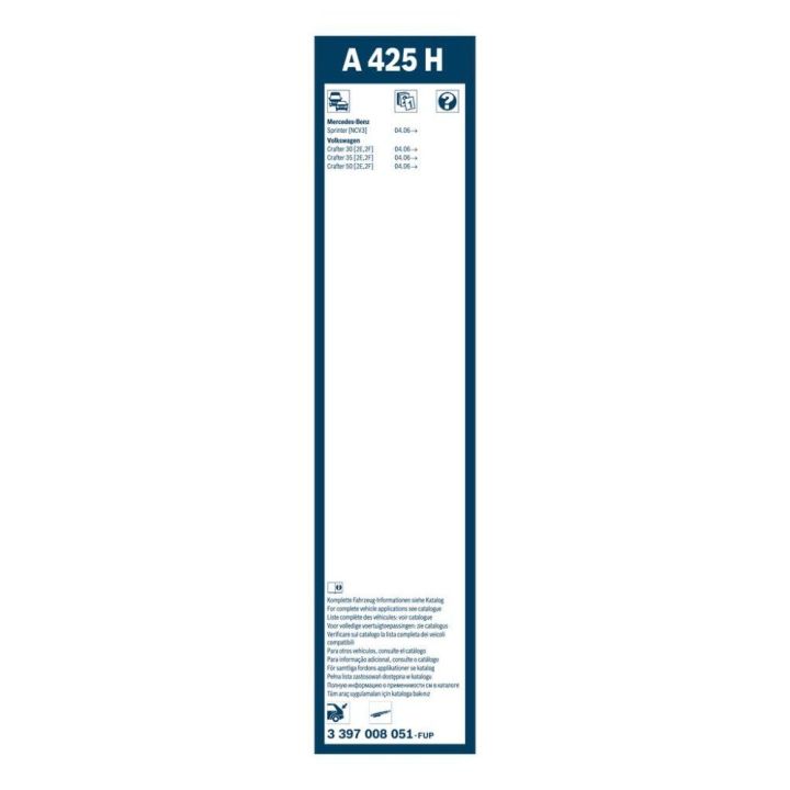 Arka Cam Sileceği Aerotwin 425mm VW Crafter Mercedes Sprinter (2006-) - Bosch 3397008051