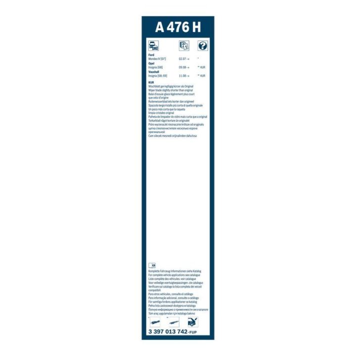 Arka Cam Sileceği Aerotwin 475mm Ford Mondeo (2007-) - Bosch 3397013742
