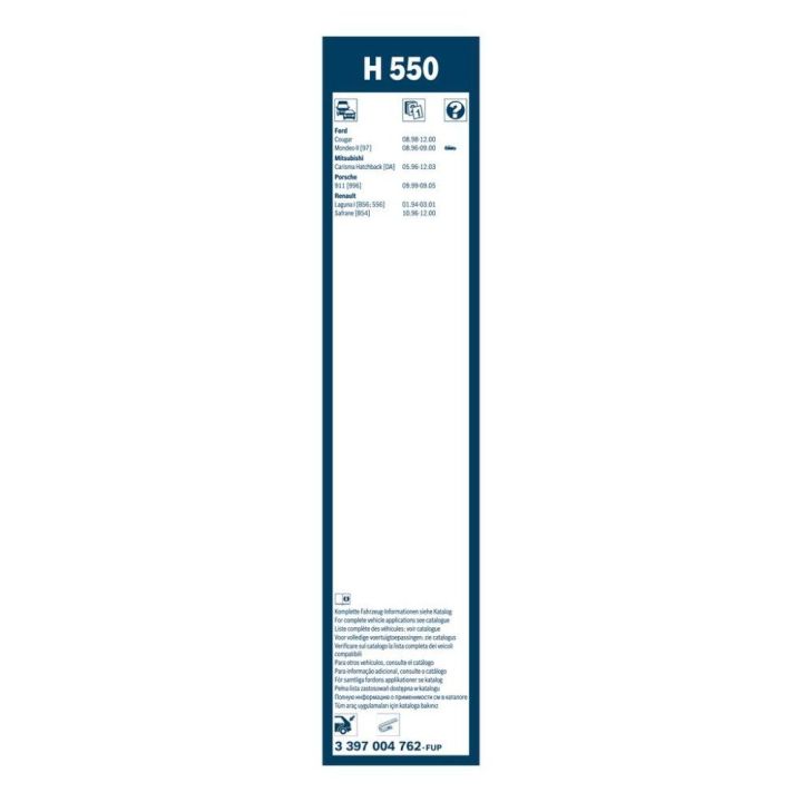 Arka Cam Sileceği Twin H550 550 mm Ford Mondeo Renault Laguna I İçin (1993-2001) - BOSCH 3397004762