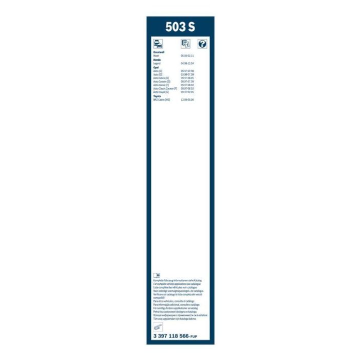 Twin Rüzgarlıklı Silecek Seti 500/475 mm Opel Astra G H (1997-2005) - Bosch 3397118566