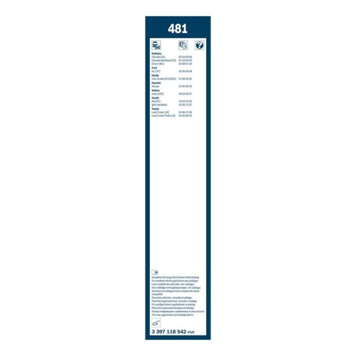 Twin Silecek Seti 475/450 MM Ford Ka Suzuki Ignis Alto Grand Vitara İçin (1994-) - BOSCH 3397118542