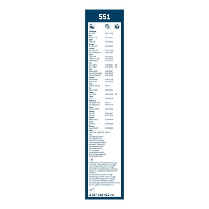 Silecek Süpürgesi Aerotwin Universal 550/500 MM - BOSCH 3397118422