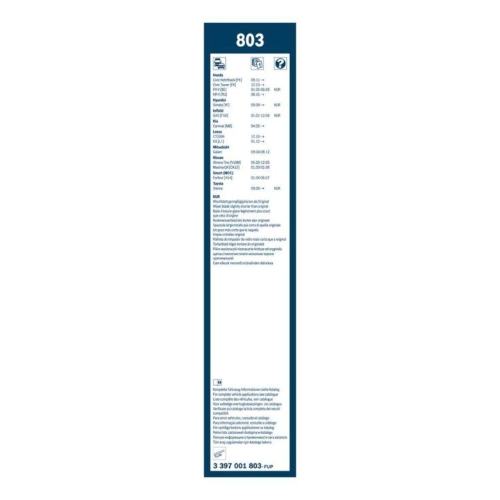 Twin Silecek Seti Almera Tino Lancer Forfour İçin 650/450 MM (2000-) - BOSCH 3397001803