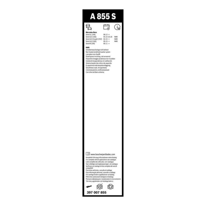 Bosch Silecek Takımı 3397007855 MERCEDES-BENZ GLE GL GLS M-KLASSE