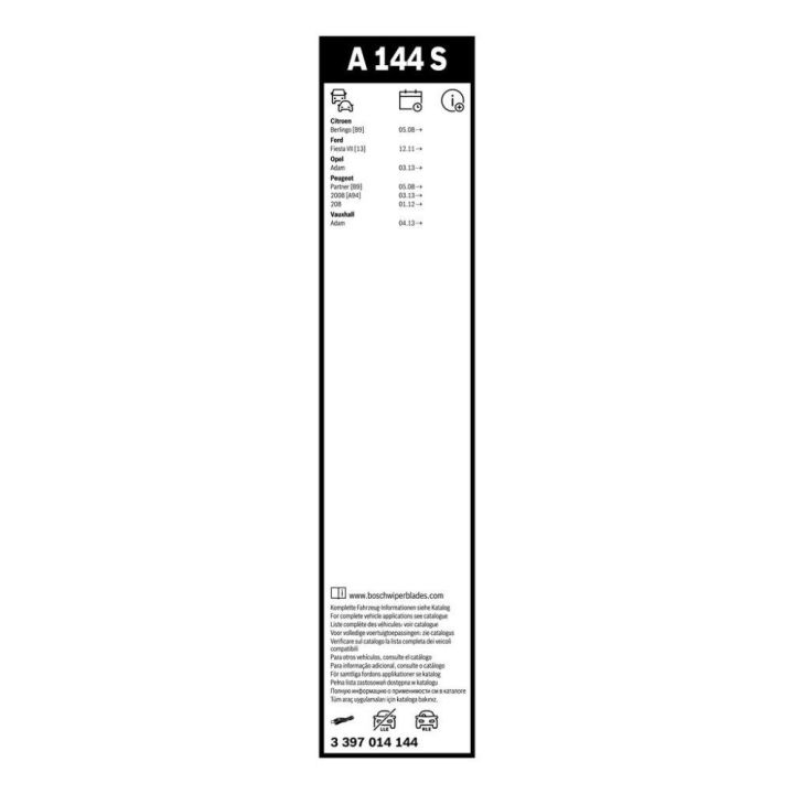 Bosch Silecek Tespiti Citroen, Fiat, Ford, Opel, Peugeot, Vauxhall (2013-) - Bosch 3397014144