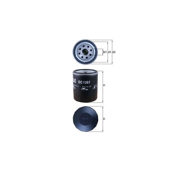 Yağ Filtresi Boxer Jumper Vivaro Zafira Life Peugeot 308 508 3008 5008 İçin - MAHLE OC1397