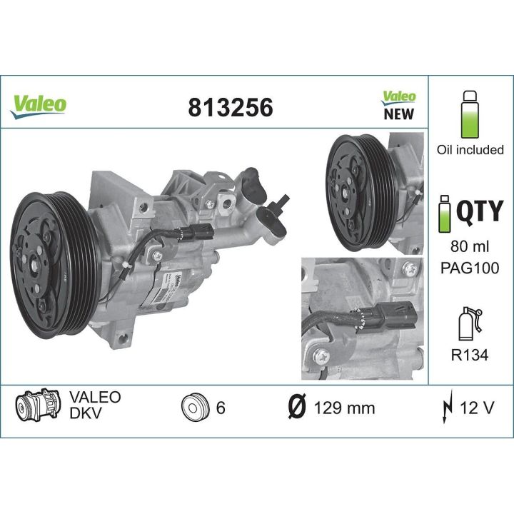 Klima Kompresörü Renault Logan Sandero Lodgy Duster Fluence 1.5 DCI (2008-) - Valeo 813256