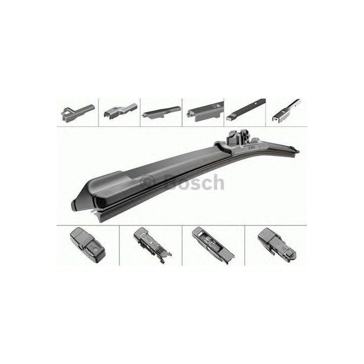 Muz Tipi Tek Silecek Süpürgesi Aerotwin Plus 500MM 4 Adaptör İle Çeşitli Araçlara Uyumlu - BOSCH 3397006947