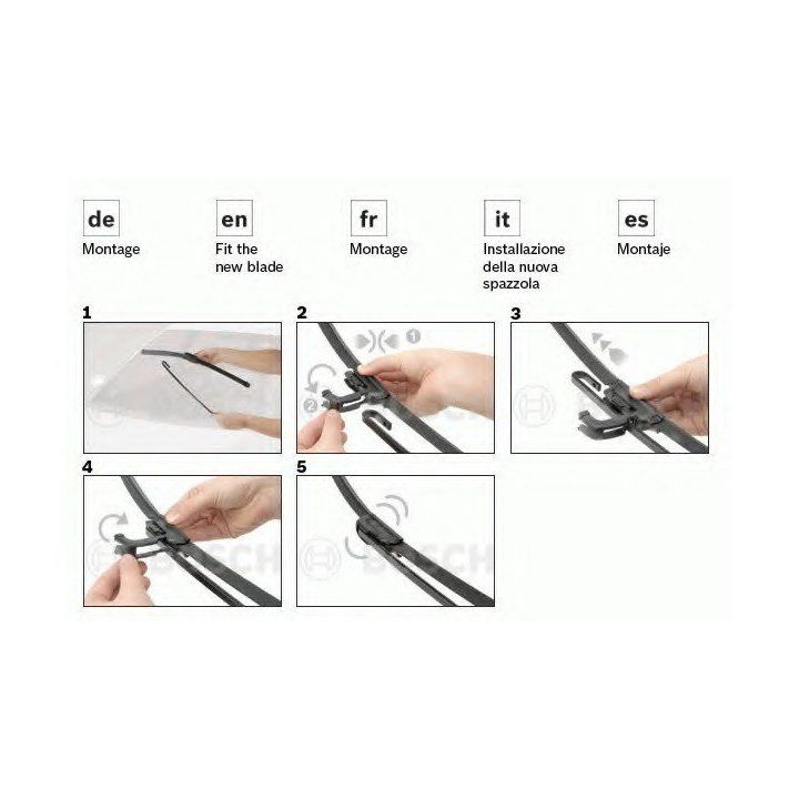 Silecek Süpürgesi AeroTwin Ön Retro 450MM Tek Universal Muz Tipi Kancalı - BOSCH 3397008532