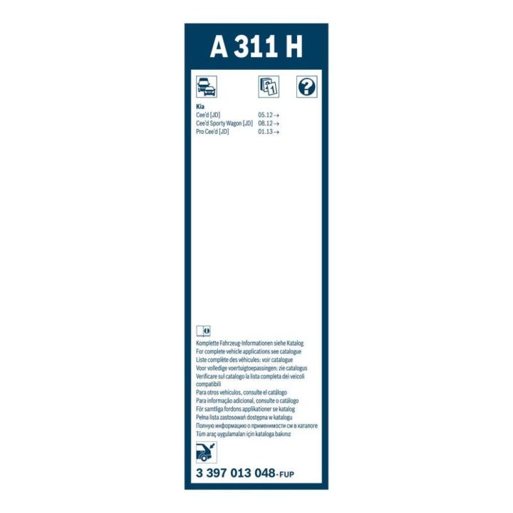 Aerotwin Arka Silecek Süpürgesi 300 MM Kia Ceed 1.4 1.6 Uyumlu - BOSCH 3397013048