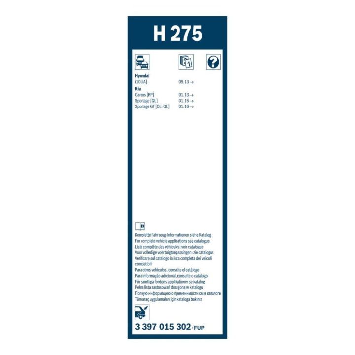 Arka Silecek Süpürgesi 275mm Hyundai Sportage İçin (2016-) - BOSCH 3397015302