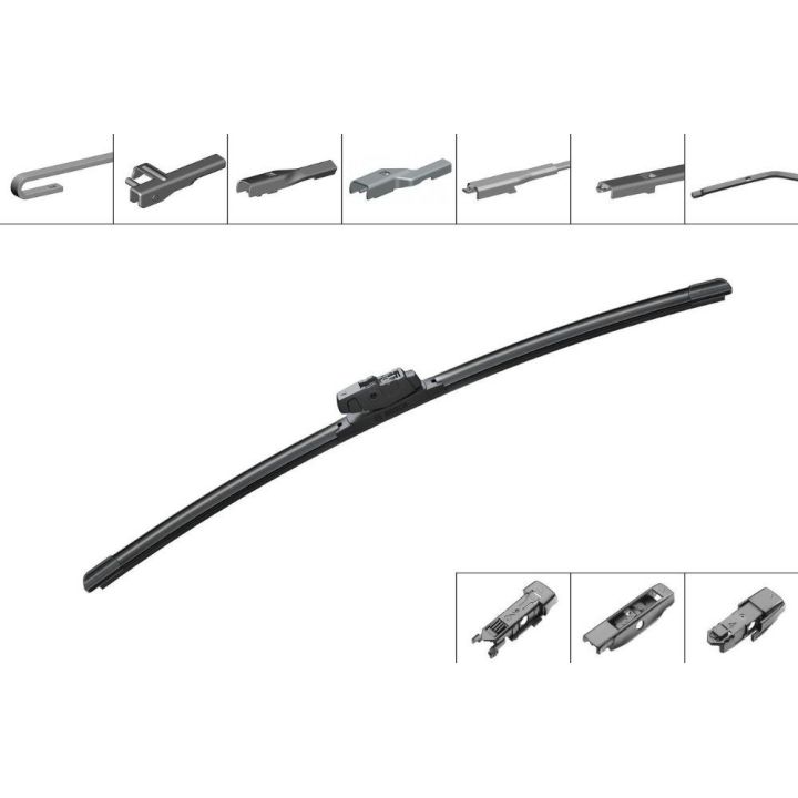 Silecek Süpürgesi Aeroeco Flatwiper Muz Tipi 550mm Tekli Üniversal 4 Aparatlı - BOSCH 3397015581