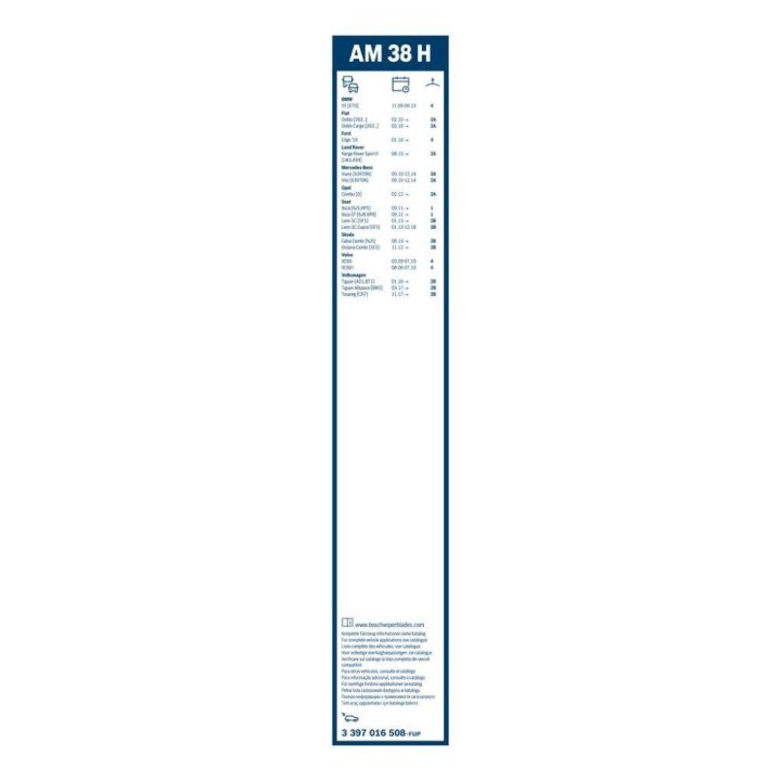 Arka Tekli Aerotwin Silecek Süpürgesi 380MM Fiat Doblo, VW Tiguan, Skoda, Volvo, BMW X5, MB Vito İçin (2010-) - BOSCH 3397016508