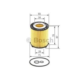 Yağ Filtresi Mercedes M270 M274 Motor W204 W205 W176 W177 W246 W212 W213 Uyumlu - Bosch F026407166