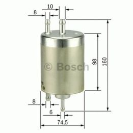 Benzin Yakıt Filtresi Mercedes C E CLK SLK SL S CLC M111-M273 Motorlar İçin (Çift Çıkışlı) - BOSCH 0450915003