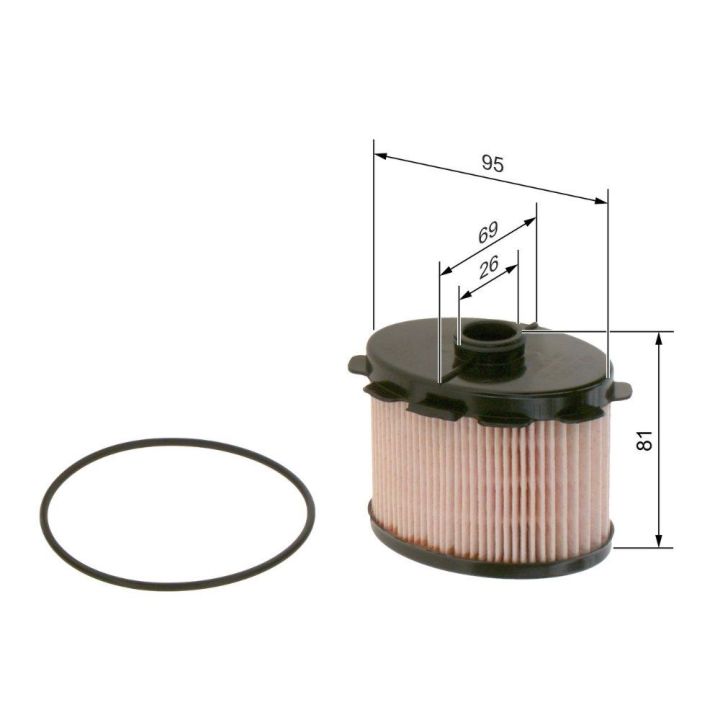 Mazot Yakıt Filtresi Citroen Fiat Peugeot 1.9 Motorlar İçin Oval Tip (1998-) - Bosch 1457431703