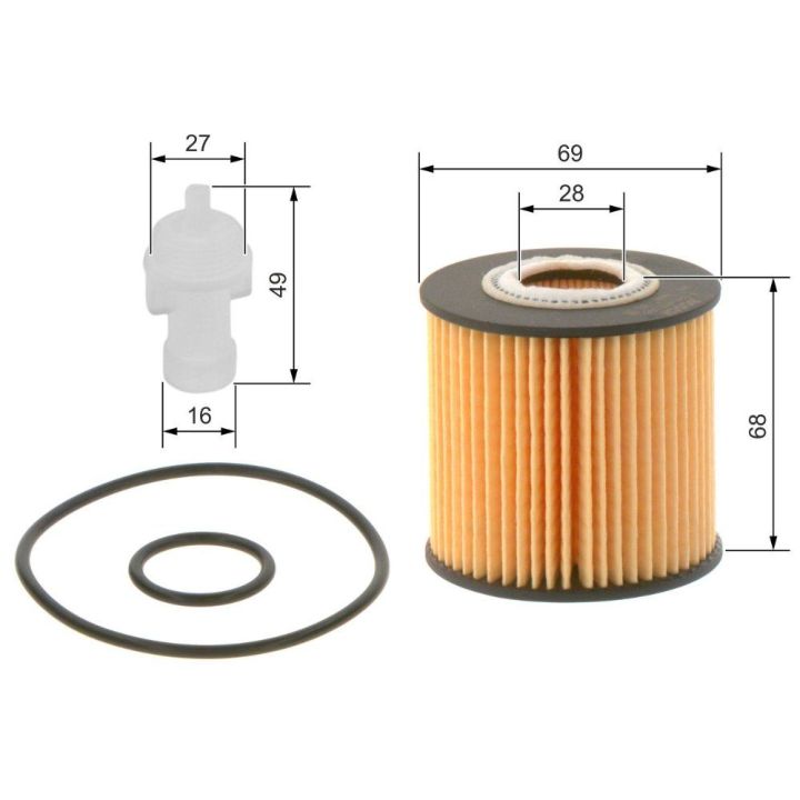 Yağ Filtresi Toyota RAV4 III Lexus RX Alphard Avalon Camry ES Serisi Estima 3.5VVTI 2.0 2.5 (2005-) - BOSCH F026407098