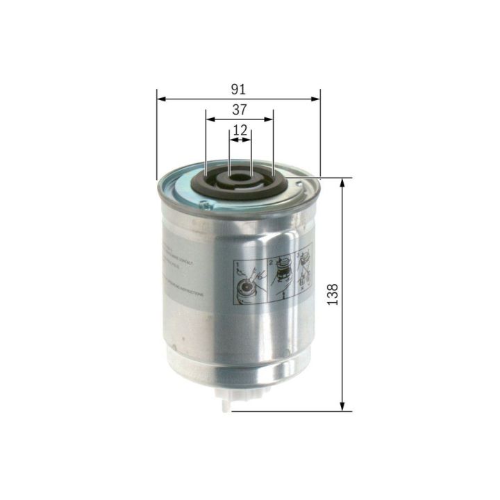 Ford Transit Turbo 2.5TD Mazot Filtresi (1997-2001) - Bosch 1457434400