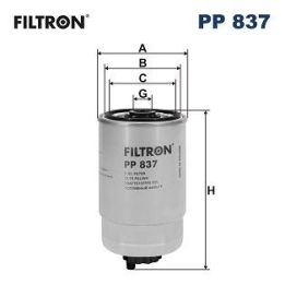 Yakıt Filtresi (Dizel) Fiat Ducato / Peugeot Boxer / Citroen Jumper 2.5D / Opel Combo 1.5D,1.7d (1998-2002) - Filtron PP837