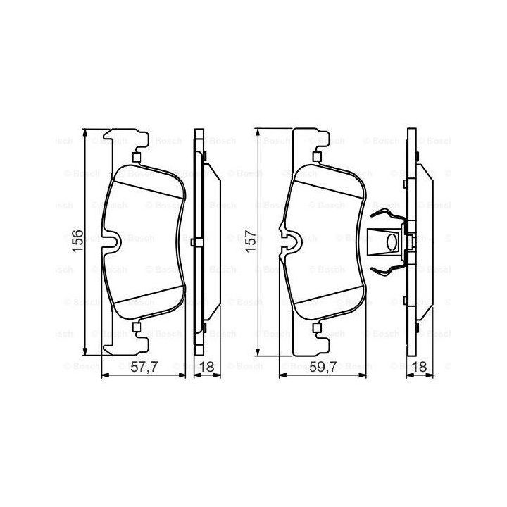 Ön Fren Balatası Bmw 118d 116d 116i (F20 F21) (2011-) - Bosch 0986494561