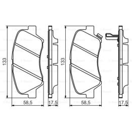 Ön Fren Balatası Hyundai Accent Blue Kia Rio III (2011-) - Bosch 0986494563