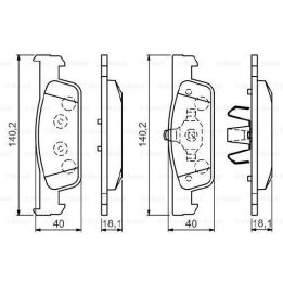 Ön Fren Balatası Dacia Sandero I-II (2012-) - Bosch 0986494661