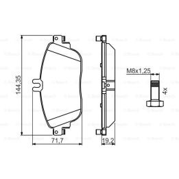 Ön Fren Balatası Mercedes X156 W176 W246 C117 (2011-2019) - Bosch 0986494662