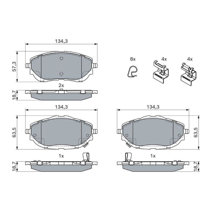 Ön Fren Balatası Toyota Corolla Auris Hibrit (2012-) - Bosch 0986494676