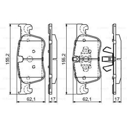 Ön Fren Balatası Citroen C4 Picasso (2013-) - Bosch 0986494695