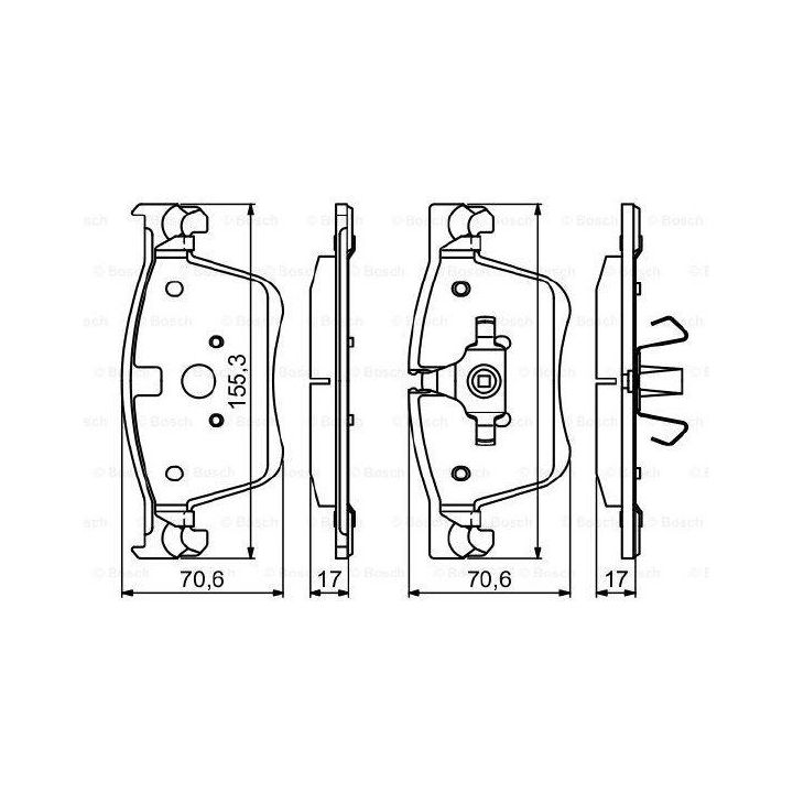 Ön Fren Balatası Citroen Peugeot Opel ve Ds7 (2013-) - Bosch 0986494696