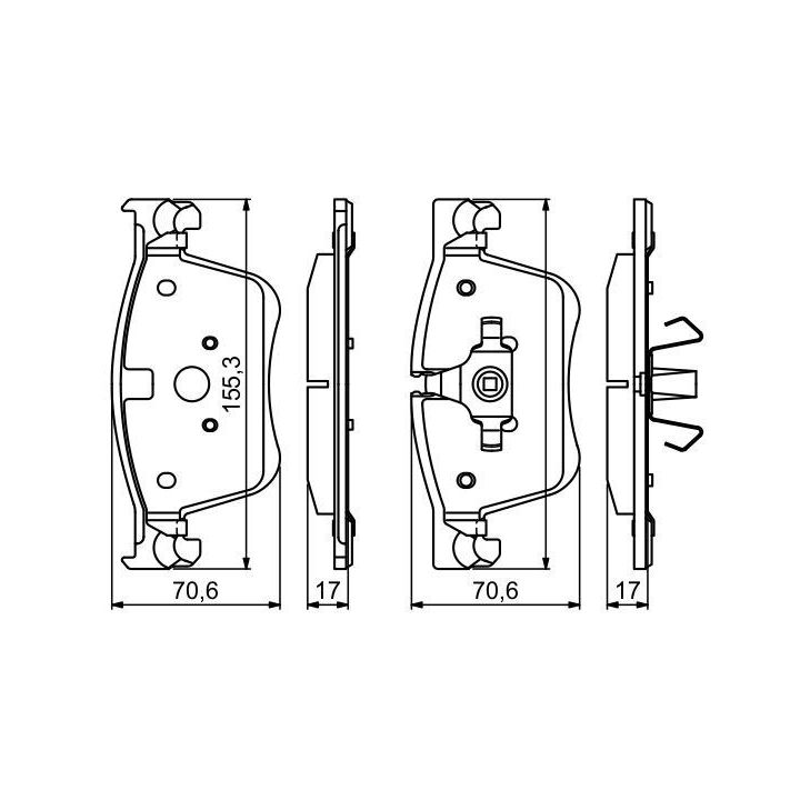 Ön Fren Balatası Citroen Peugeot Opel ve Ds7 (2013-) - Bosch 0986494696