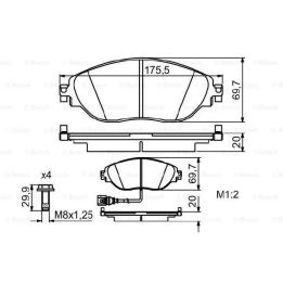 Ön Fren Balatası Seat Alhambra ve Vw Sharan (2010-) - Bosch 0986494704