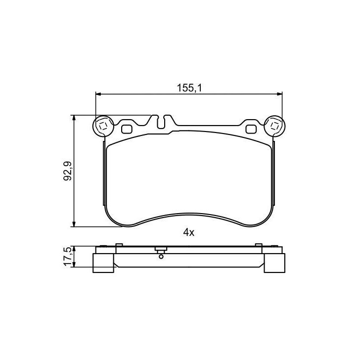 Ön Fren Balatası Mercedes Cls 500 E500 İçin (2011-) - Bosch 0986494780