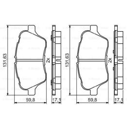 Ön Fren Balatası Ford Transit Courier Fiesta B-Max İçin (2012-2023) - Bosch 0986494792