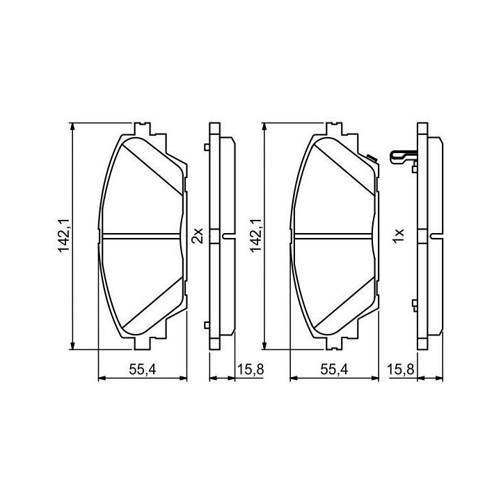 Ön Fren Balatası Mazda 3 (2013-) - BOSCH 0986494804