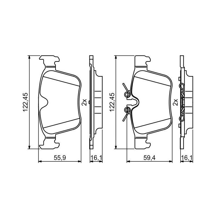 Arka Fren Balatası Range Rover Evoque Discovery Sport (2011-) - BOSCH 0986494819