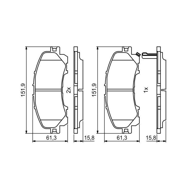Ön Fren Balatası Nissan X-Trail T32 7 Koltuk (2015-) - BOSCH 0986494821
