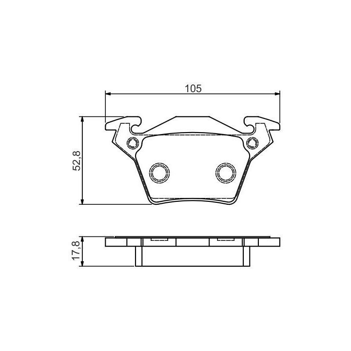 Arka Fren Balatası Mercedes V-Class Vito 638 (1996-2003) - BOSCH 0986495074