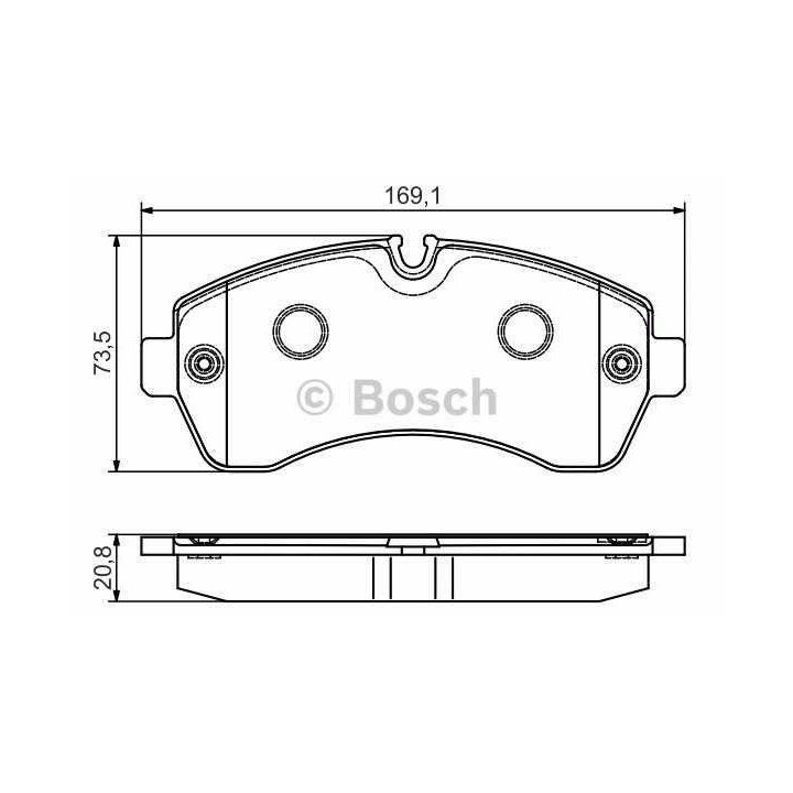 Ön Çift Teker Fren Balatası Mercedes Sprinter B906 B907 B910 VW Crafter (2006-2021) - Bosch 0986495107