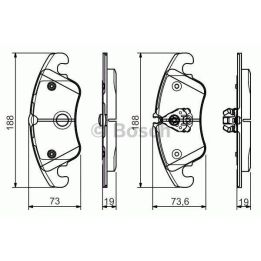 Ön Fren Balatası Audi A6 A4 A5 1.8 2.0 Tfsi Tdi (2007-) - Bosch 0986495110